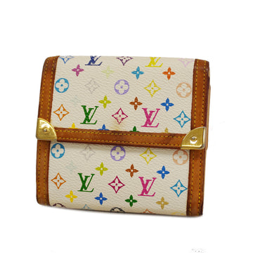 LOUIS VUITTONAuth  Monogram Multicolore Porto Monevier Cult Credit M92983 Blanc