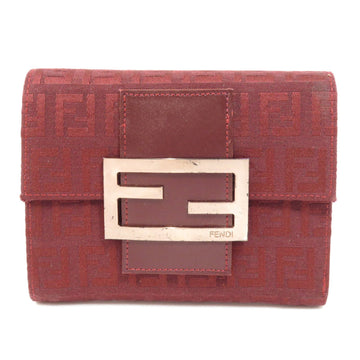 Fendi Zucca Pattern Bi-Fold Wallet Canvas Ladies