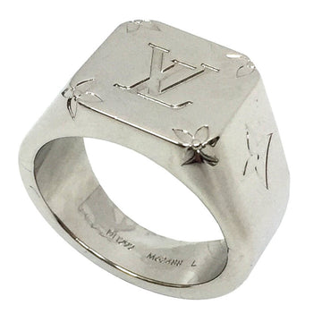 LOUIS VUITTON signet ring M62488 men's silver color monogram