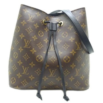 LOUIS VUITTON Neonoe Women's Shoulder Bag M44020 Monogram Brown Black