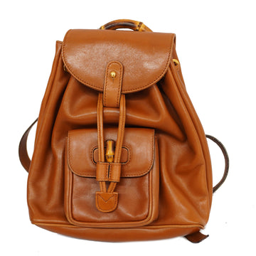 GUCCIAuth  Bamboo Rucksack 003 1705 0030 Women's Leather Backpack Brown