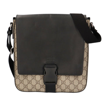 GUCCI GG Supreme Shoulder Bag PVC Beige Ladies