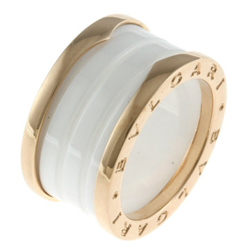 Bvlgari B-ZERO.1 B-ZERO One 4 Band Ring White Ceramic # 53 / No. 12 18K Gold Ladies