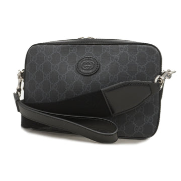 Gucci Shoulder Bag 703468 Women's GGSupreme Black