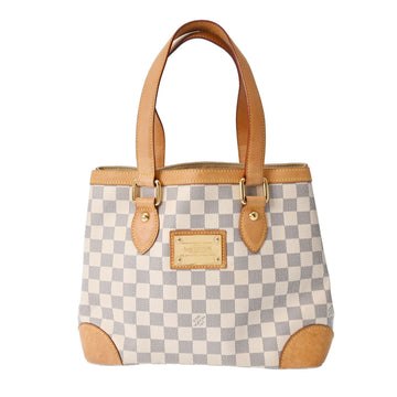 LOUIS VUITTON Damier Azur Hampstead PM White N51207 Women's Canvas Handbag