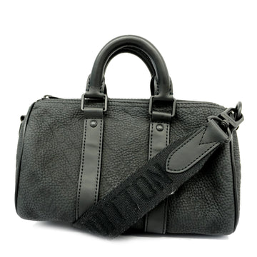 LOUIS VUITTON[3za1103]Auth  2WAY Bag Monogram Taurillon Keepall Bandouliere 25 M20900 Noir