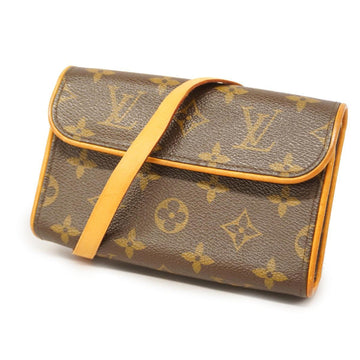 LOUIS VUITTON Waist Bag Monogram Pochette Florentine M51855 Brown Ladies