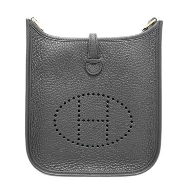 HERMES Evelyn TPM Shoulder Bag Black/G Hardware Taurillon Women's Men's