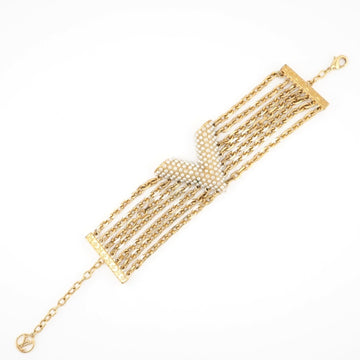 LOUIS VUITTON M68359 Manchette Essential V Perle Bracelet Gold Ladies