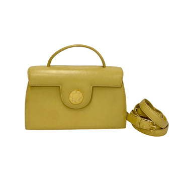 GIVENCHY logo metal fittings leather 2way handbag mini tote bag shoulder beige 75203