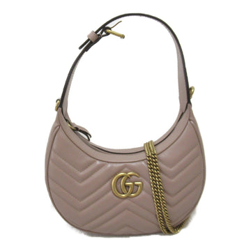 GUCCI Shoulder Bag Pink Rose Beige leather Quilted leather 6995145729