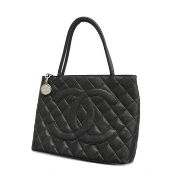 Chanel Caviar Skin Reprint Tote Women's Caviar Leather Tote Bag Black