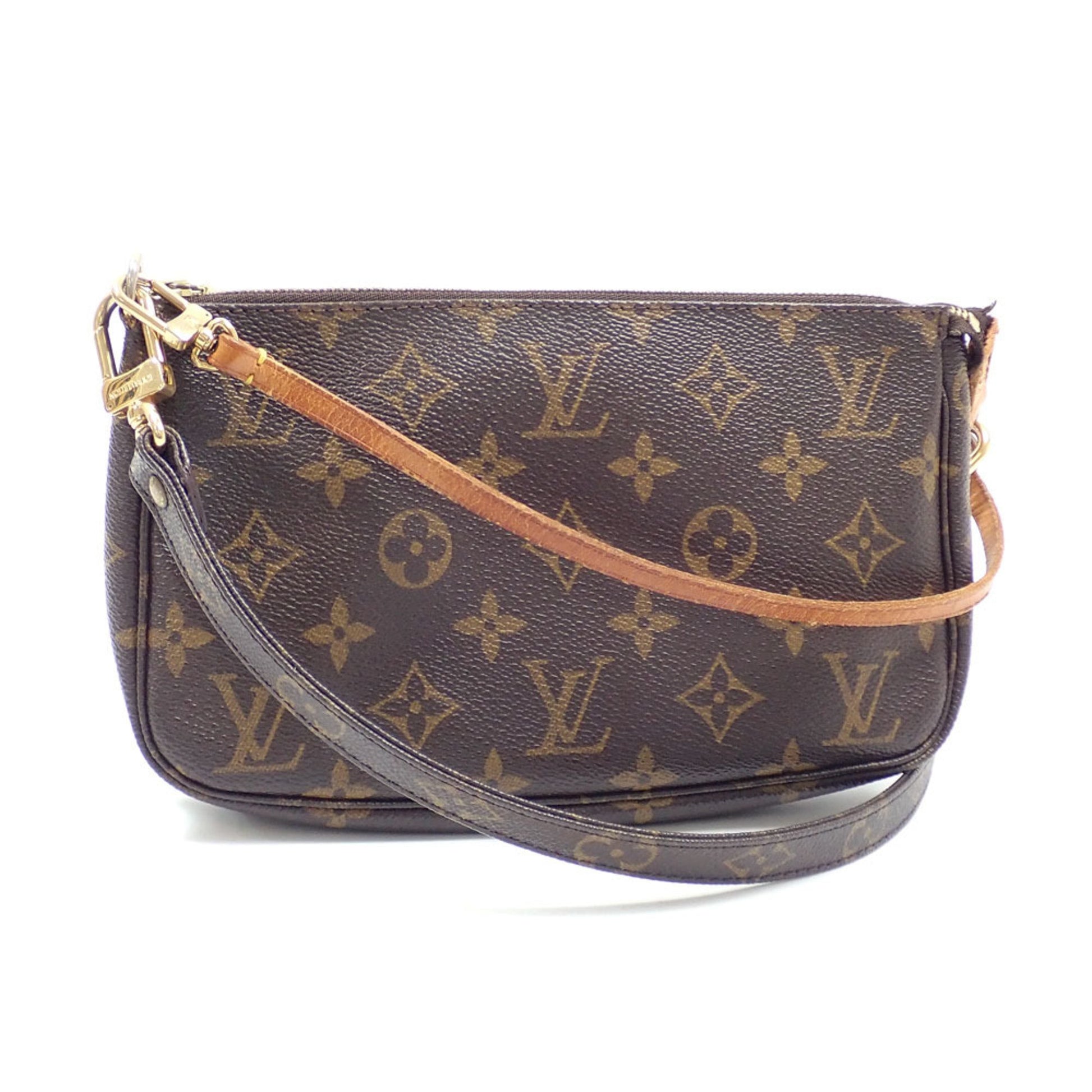Authenticated Used LOUIS VUITTON Louis Vuitton Pochette Accessoire Monogram  Handbag Shoulder Bag Pouch M51980 Ladies 