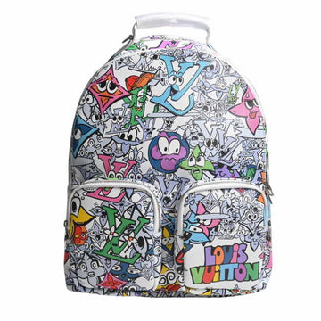 LOUIS VUITTON Monogram Comic Canvas Backpack Multi-Pocket Rucksack M21846 White/Multicolor