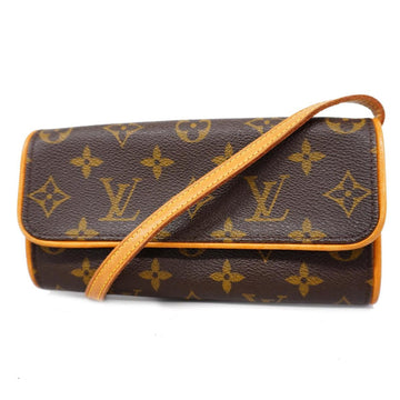 LOUIS VUITTON Shoulder Bag Monogram Pochette Twin PM M51854 Brown Ladies