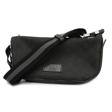 GUCCIAuth  Body Bag 449182 Men's Nylon Sling Bag Black