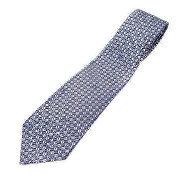 CHANEL tie men's silk blue white