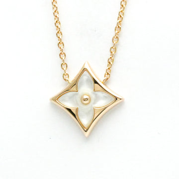 LOUIS VUITTON Color Blossom Star Pendant, Pink Gold And White Mother-of-pearl Q93521 Pink Gold [18K] Shell Men,Women Fashion Pendant Necklace [Pink Gold]