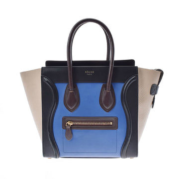 Celine Luggage Micro Shopper Blue/Black/Brown/Beige Ladies Calf Handbag