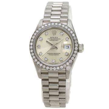 Rolex 69139G Datejust 10P diamond watch K18 white gold K18WG ladies ROLEX