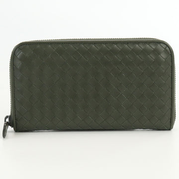 BOTTEGA VENETA BOTTEGAVENETA Zip Around Intrecciato Long Wallet Round Leather Unisex