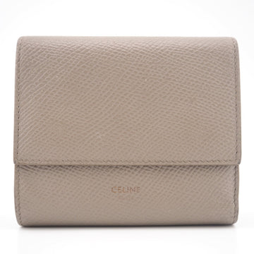 CELINE/ Small Trifold Wallet Greige Women's