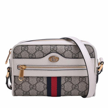 GUCCI Ophidia GG Supreme Sherry Mini Shoulder Bag 517350 Beige/White Women's