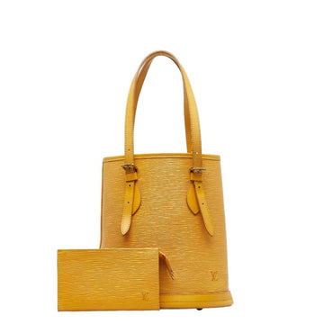 LOUIS VUITTON Epi Bucket PM Special Order Tote Bag Tassili Yellow Leather Ladies