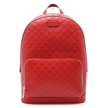 Gucci sima rucksack backpack daypack leather red 406370