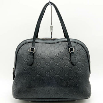 GUCCI Shima GG pattern handbag handheld bag black leather ladies fashion brand 420023 USED