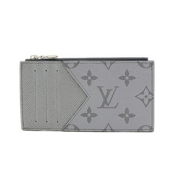 Louis Vuitton Taigarama Coin Card Holder Wallet Silver M30839