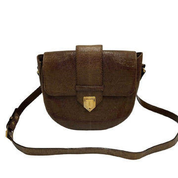 YVES SAINT LAURENT Vintage YSL Logo Hardware Leather Genuine Mini Shoulder Bag Pochette Sacoche Brown