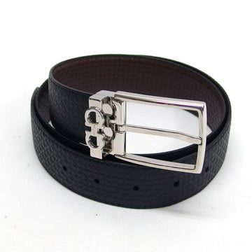 SALVATORE FERRAGAMO Gancini reversible belt black