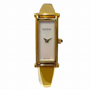 GUCCI bangle watch 1500L shell dial quartz ladies