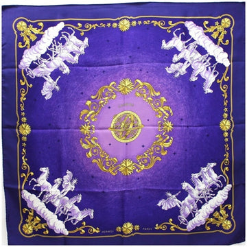 HERMES Silk Scarf Muffler Carre 90 