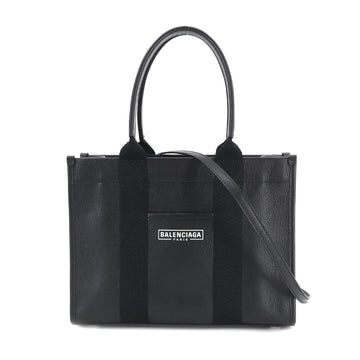 BALENCIAGA hardware small 2way tote shoulder bag leather black 671402 Hardware Bag