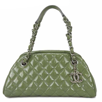 CHANEL Chain Handbag Mademoiselle Coco Mark Green  GREEN No. 14 Enamel Ladies Hand Bag Shoulder