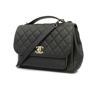 CHANELAuth  Matelasse 2WAY Bag Women's Caviar Leather Handbag,Shoulder Bag Black