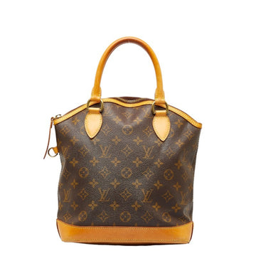 LOUIS VUITTON Monogram Lock It Tote Bag M40102 Brown PVC Leather Women's