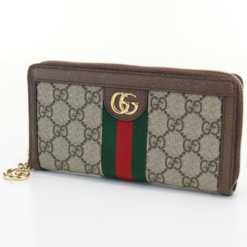 GUCCI Zip Around Ophidia 523154 96IWG 8745 Long Wallet Round PVC Women's