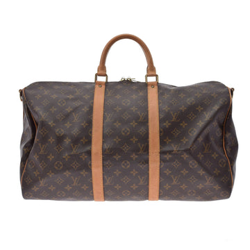 Louis Vuitton Monogram Keepall Bandouliere 50 Brown M41416 Unisex Canvas Boston Bag