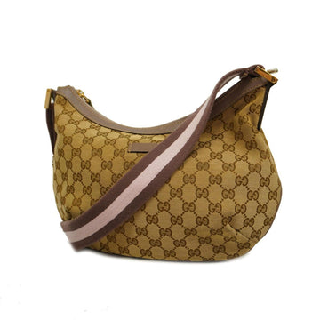 GUCCI shoulder bag GG canvas 181092 pink beige gold hardware ladies