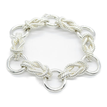 HERMES Audienne rope bracelet Silver Silver925
