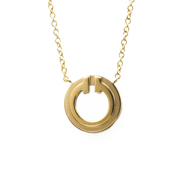 TIFFANY T Two Circle Necklace Pink Gold [18K] No Stone Men,Women,Unisex Fashion Pendant Necklace [Pink Gold]