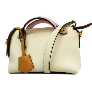 FENDIAuth  2way Bag By The Way Women's Leather Handbag,Shoulder Bag Brown Pink