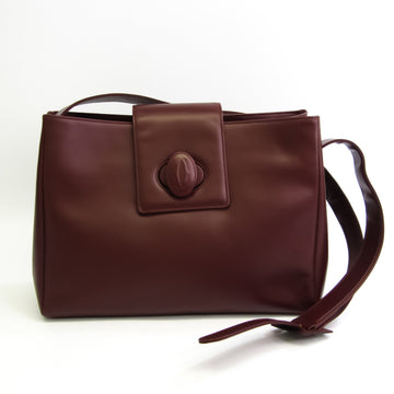 Cartier Women's Leather Shoulder Bag Bordeaux