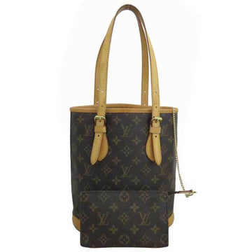 LOUIS VUITTON Shoulder Bag Monogram Bucket PM Brown Canvas Tote M42238