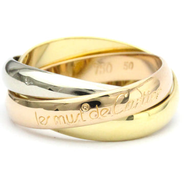 CARTIER Trinity Pink Gold [18K],White Gold [18K],Yellow Gold [18K] Fashion No Stone Band Ring Gold