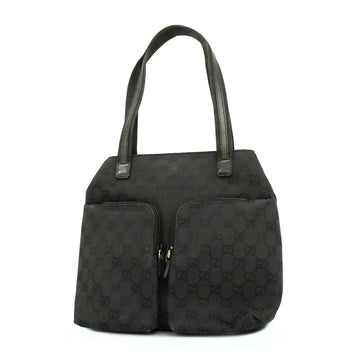 GUCCIAuth  Handbag 002 1076 Women's GG Canvas Handbag Black