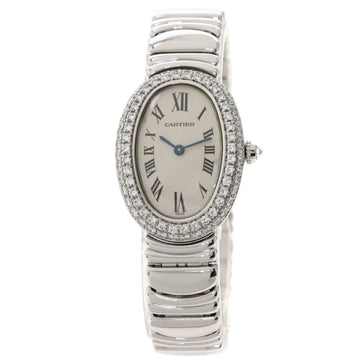 Cartier WB5097L2 Baignoire Diamond Watch K18 White Gold/K18WG/Diamond Women's CARTIER